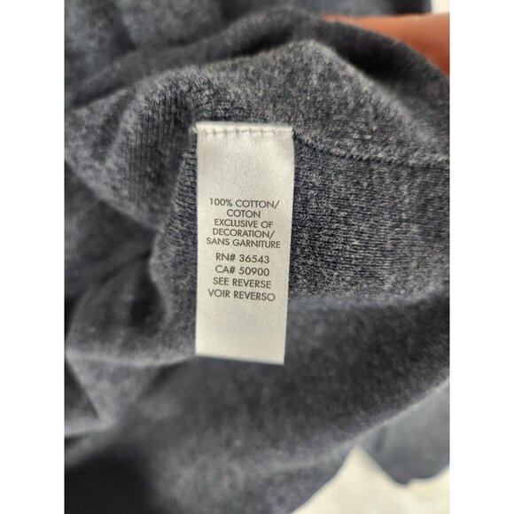 Calvin Klein Men's Sweater Size Med Pullover 1/4 Zip Shoulder Patch Cotton Gray - Picture 10 of 13